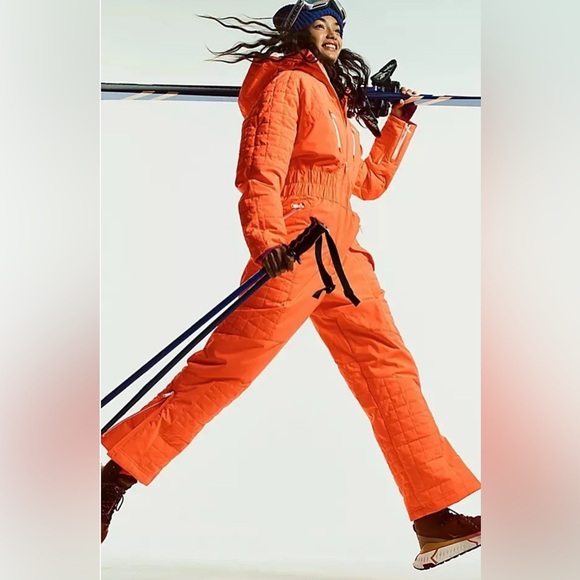 Free People neon orange ski / snowboard suit. Excellent condition. - Picture 7 of 7